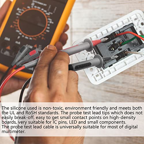 Набор от тестови кабели HANDSKIT За Електрически Мултицет с Двойна Изолация, Комплект Тестови кабели, Сонди 4 мм тип Банан със скоби