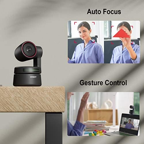 OBSBOT Малка уеб камера за 4K с изкуствен Интелект, Отслеживающая PTZ камера, уеб камера 4K с микрофон, 4-Кратно Увеличение, HDR, Автоматично