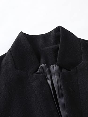 Якета OSHHO за жени и мъже, палто с вырезанным деколте, 1 бр. (Цвят: черен Размер: X-Large)