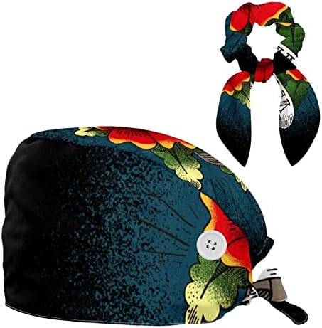 Работни шапки, лавандула цвят, с завязкой копчета отзад, Шапки с Ластик за коса Sweatband и Bow