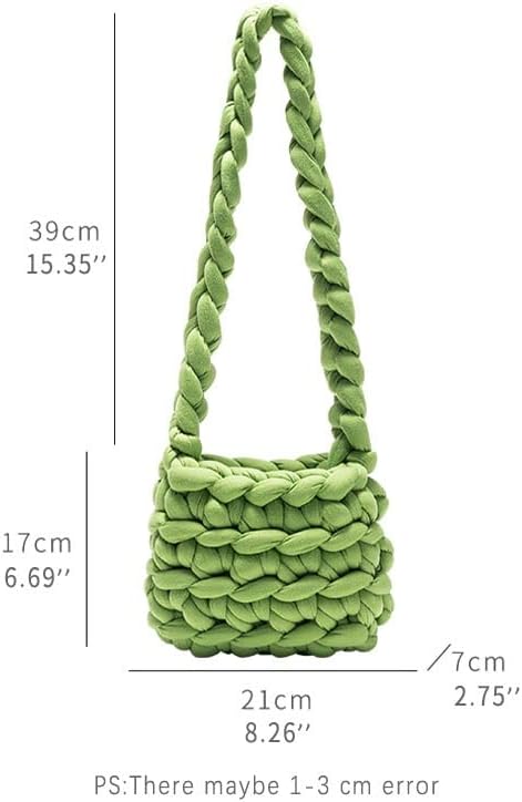 SFMZCM Възли на една Кука чанти за рамо с памучна подплата, Екологични Прости за дамски чанти ръчна изработка, плетени калъф за Ежедневните
