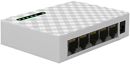 Конектори с 5-портов Gigabit комутатор 10/100/1000 Mbps RJ-45 Ethernet LAN Настолна Бърза Комутация на мрежата Hub Плъзгащи се с Адаптер