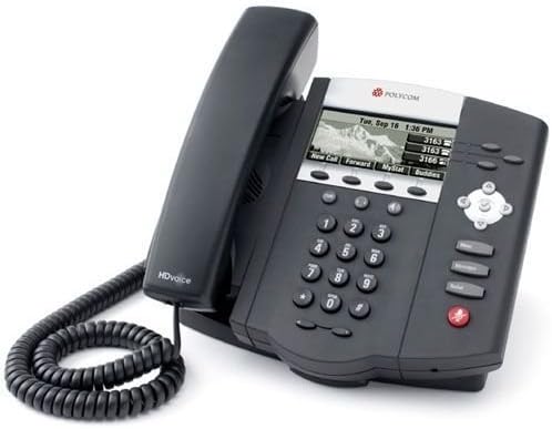 Телефон Polycom SoundPoint IP450 - 1 слушалки RJ-9, 2 слушалки RJ-45 10/100 Base-TX - 3 Phoneline (и) - Тенис на