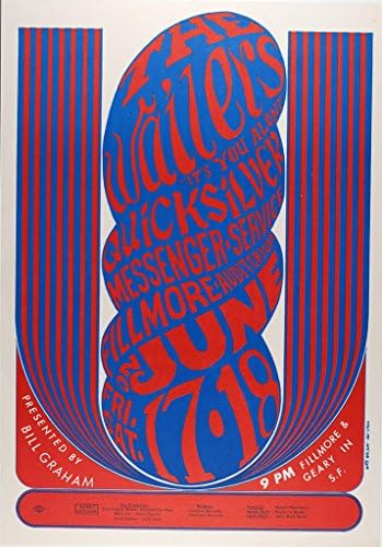 Плакат за концерт на Wailers 1966, Филмор Auditorium * В отлично състояние* (BG-11)