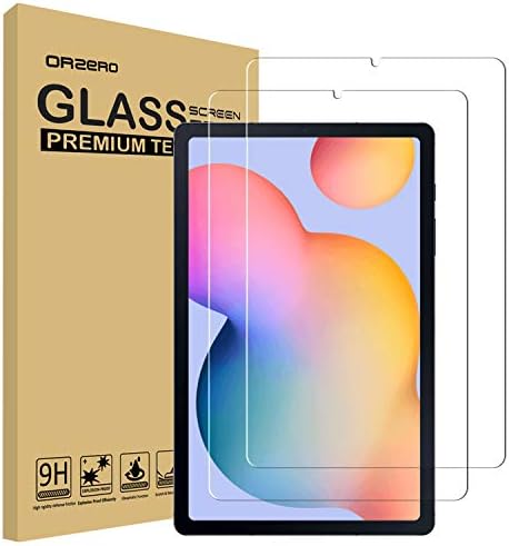 Orzero (2 опаковки), съвместима за Samsung Galaxy Tab S6 Lite защитно фолио, изработени от закалено стъкло 9 твърдост HD с пълно покритие