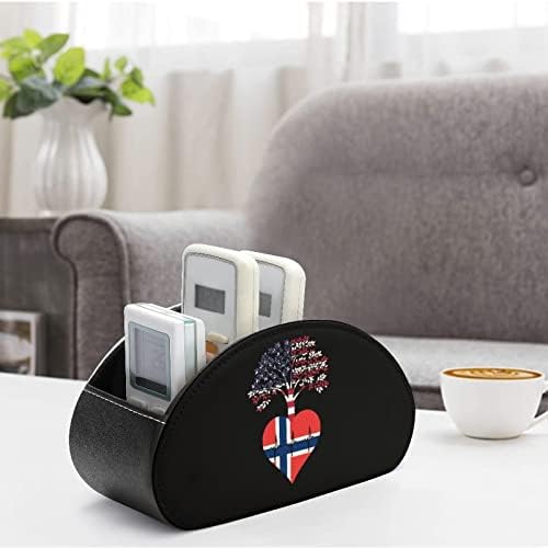 Норвегия САЩ Root Heartbeat TV Дистанционно Управление на Притежателя с 5 Отделения Кутия От Изкуствена Кожа Органайзер За Съхранение