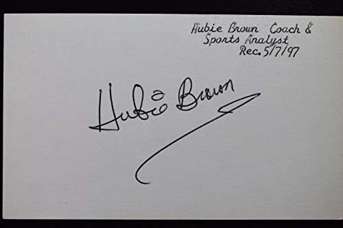Хьюби Браун Ниагарския Телевизионен водещ Треньор в НБА С Автограф На Картата 3x5 16L