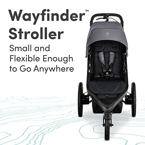 Количката БОБ Gear Wayfinder за бягане с Независима двойно окачване, гуми, пълни с въздух и товароносимост от 75 паунда, Буря