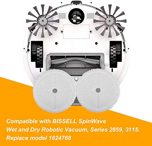 Парни меки материали, Почистващи тампони за парцал, за Подмяна на Bissell 3115 2859 Серия SpinWave, Робот-прахосмукачка за мокро и сухо