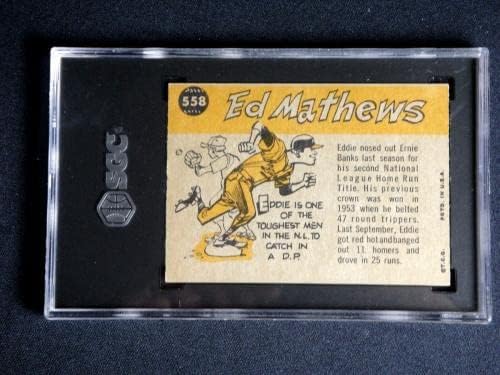 Еди Ед Матюс 1960 Topps Бейзболна картичка всички звезди 558 Sgc 5 Страхотни бейзболни картички Hof Hi с надпис Slabbed