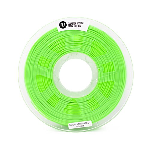 Нишка с нажежаема жичка Gizmo Dorks 3 мм (2,85 мм) PLA 1 кг / 2,2 кг за 3D-принтери, Флуоресцентно зелено (UV-радиация)