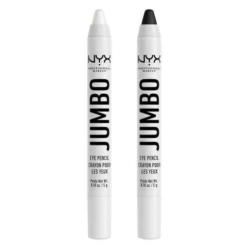Молив за очи NYX PROFESSIONAL MAKEUP Jumbo, сенки за очи и очна линия - мляко с черни зрънца (2 опаковки)