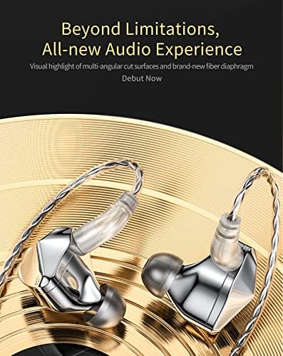 WGZBLON PEPI BL07 Професионални слушалки с кабел-втулки за певци-музиканти, слушалки 1DD HiFi с 10 мм влакно бленда, предна панел от