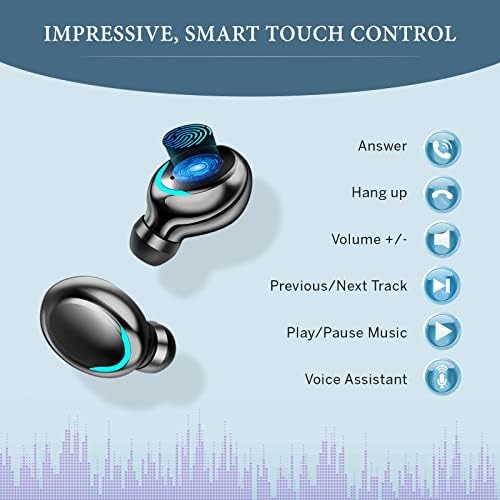 Santana Rio от Carlos Santana Bluetooth Слушалки True Wireless с шумопотискане – Водоустойчиви слушалки IPX5 с зарядно калъф и вграден