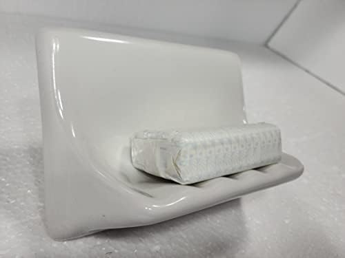 Снежно бяла Керамична препарат за съдове Плочки за Душ-Кабина за Инсталиране Реколта Средата на века Модерни Ретро