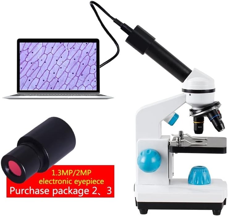 Аксесоари за микроскоп 2000x Биологичен микроскоп, 13 бр Аксесоари + Електронен окуляр Лабораторни консумативи за микроскоп (Цвят: опаковка