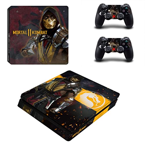 За PS4 ОБИЧАЙНАТА игра Ninja Mortal Best War Kombat X Стикер на кожата PS4 или PS5 За конзолата PlayStation 4 или 5 и контролери Vinyl