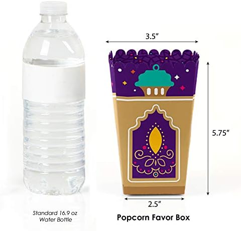 Голяма точка щастие Честит Дивали - Фестивалът на Светлините Подаръчни кутии за предложения Пуканки за парти - Комплект от 12