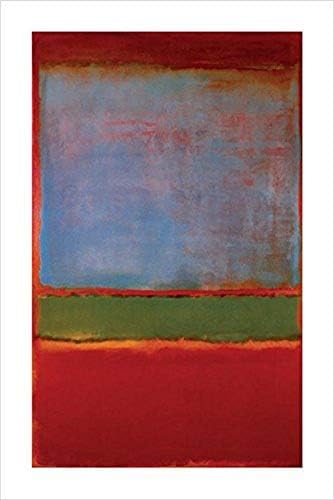 Купи Artforless Лилаво-зелено и Червено, 1951 № 6 на Марк Ротко 36x24 Арт Принт Плакат Известната Картина на Абстрактния експресионист