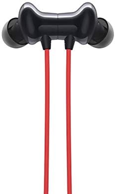 Ушите One + Bullets Wireless Z Bass Edition с микрофон, пасивни шумопотискане (Bluetooth 5.0, бързо превключване) (червен цвят на реверберация)