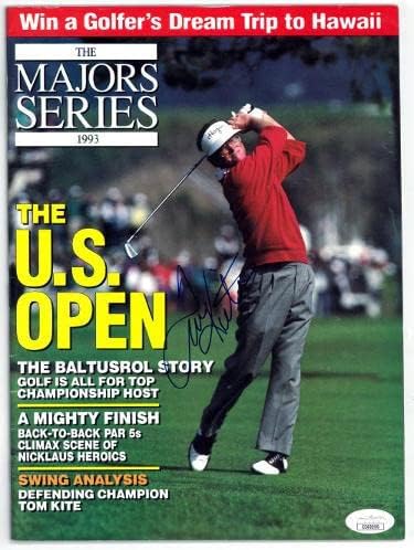 Това Кайт подписа договор 1993 г. със списание Major Series Full Magazine - JSA EE63255 (Без етикет /US Open) - Списания по голф с автограф