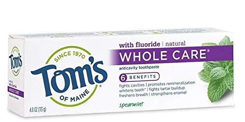 Tom ' s of Maine Whole Care паста за зъби срещу кухини, Мента, 4 унции (113 грама)