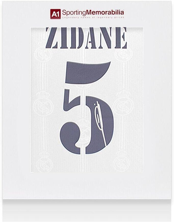 Тениска Реал Мадрид с автограф Зинедина на Зидан - 2022-23, Номер 5 - Подарък кутия - Футболни фланелки с автографи