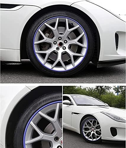 Протектори за легкосплавных колела HACSYP, 4 бр., Декоративна лента за кола джантите, протектор на гумата за различни гуми 18-20 см,