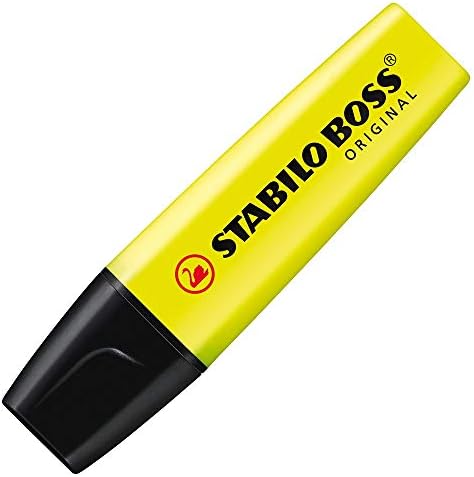 Хайлайтер - STABILO BOSS ОРИГИНАЛНА жълта опаковка от 2 броя (B-10422-10)