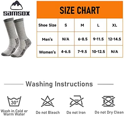 Чорапи за обувки SAMSOX от мериносова вълна, производство на САЩ, Сверхтяжелые, с пълна възглавницата, по-Дълги Экипажные Тактически