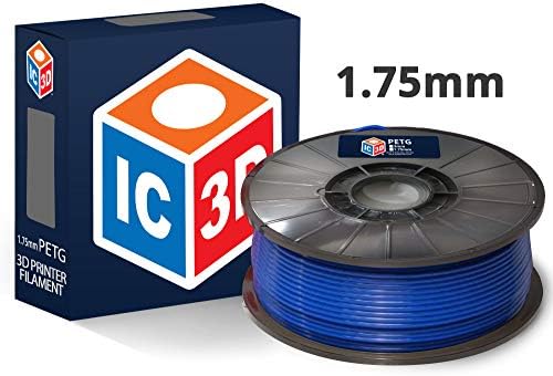 Конци за 3D-принтер IC3D Blue 1,75 мм PETG - Бобини с тегло 1 кг - Точност +/- 0,05 mm - Темата за 3D печат с професионално качество