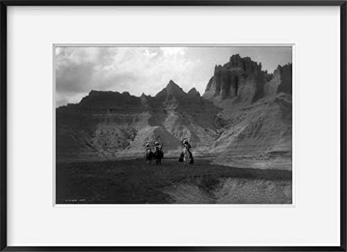 БЕЗКРАЙНИ СНИМКИ Снимка: в пустошта, сиуксите, индианците Дакота, Американските индианци, езда на коне,c1905, Къртис