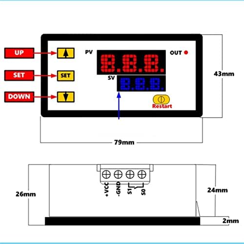 DZHTUS W3230 Мини Цифров Регулатор за температура K-Тип Термостат 12 В 24 В 220 Регулатор за Отопление за Управление на охлаждане Терморегулятор
