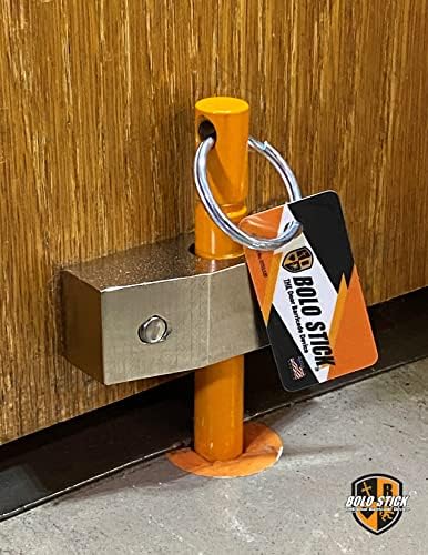 Устройство за прегради на търговски врати Bolo Stick | Запирающий Стоманена врата акцент | Система на бариери на входа и изхода на вратата суинг, Оранжево, Предпазен щиф?