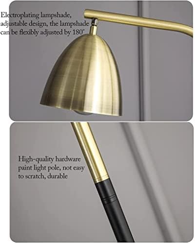 Настолна лампа OLOTU Подова лампа на рафта с Мрамор основа с регулируема Глава на 180 ° Черна Лампа за четене Модерна Лампа за съхранение,