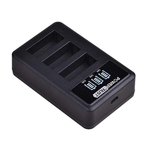 PowerTrust 3 опаковки PG1050 Батерия Akku и led USB Зарядно устройство с 3 слота за EKEN H9 H9 H3 H9R H8PRO H8R H8 pro SJ4000 SJCAM SJ5000