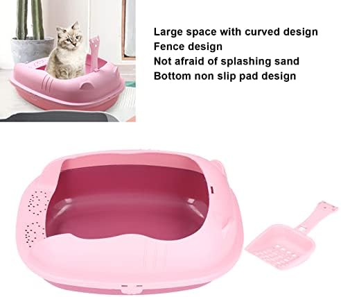 Кутия за котешки тоалетни, Издръжлив, Практичен, Полузакрытый на котешката тоалетна, Достатъчно пространство за котки и за малки домашни любимци, за кучета (Малини