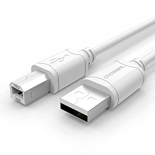 Избрания USB кабел за принтер USB A Male to B Male Кабел за принтер 2.0 е Съвместима с HP, Canon, Dell 9,8 фута (3 метра)