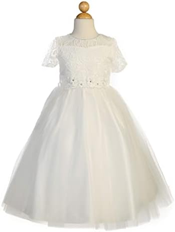 Розови Рокли на Принцеси за Първо Причастие за Момичета 7-16 години, на 1-ви Размер Бяло Тънко рокли за Светиите, Vestidos de Primera Comunion para Niñas