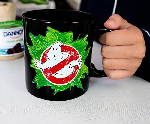 Керамични кафеена чаша с различна температура эктоплазмы С логото на JUST ФЪНКИ Ghostbusters | Добавете топлина, за да разкрие Призрачную