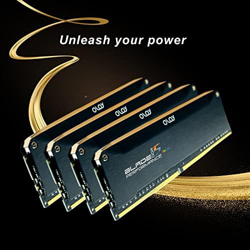 OLOy DDR5 RAM, 64GB (2x32GB) Black Hairline Blade RGB 6000 Mhz CL32 1.35 V Игра UDIMM (MD5U3260320BRKDE)