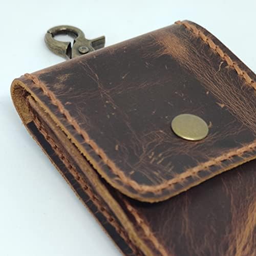Чанта-кобур от естествена кожа за Oppo F15, Калъф за вашия телефон ръчна изработка от естествена кожа, Изработен по поръчка Кожена чанта