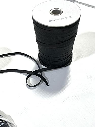 Магазин тъкани САЩ 3/8 Черен еластичен вязаный сплетен кабел 10 ярда за шивашки маска
