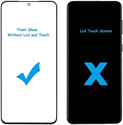 Подмяна на предното стъкло E-yiiviil за външния екран, съвместим с Samsung Galaxy S21 Plus S21 + 5G SM-G996U 6,7 инча с инструменти (без