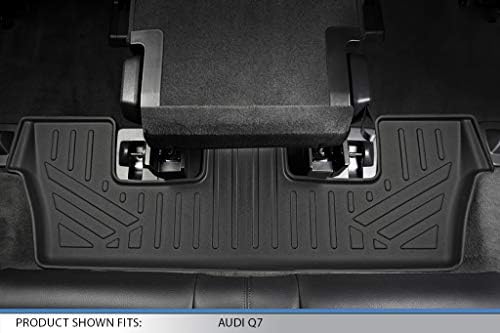Подови постелки MAXLINER Custom Fit 3-Вграден комплект обшивки Черен Съвместим с Audi Q7 2017-2022 години на Издаване - Всички модели