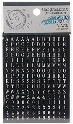 Етикети с азбука Ruby Rock-It Fundamentals (432 опаковки), бяла надпис върху черен